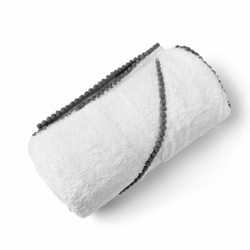 Bamboo Baby Hooded Towel with Pom Poms - Soft Luxury Bath Cape | Pureli Baby